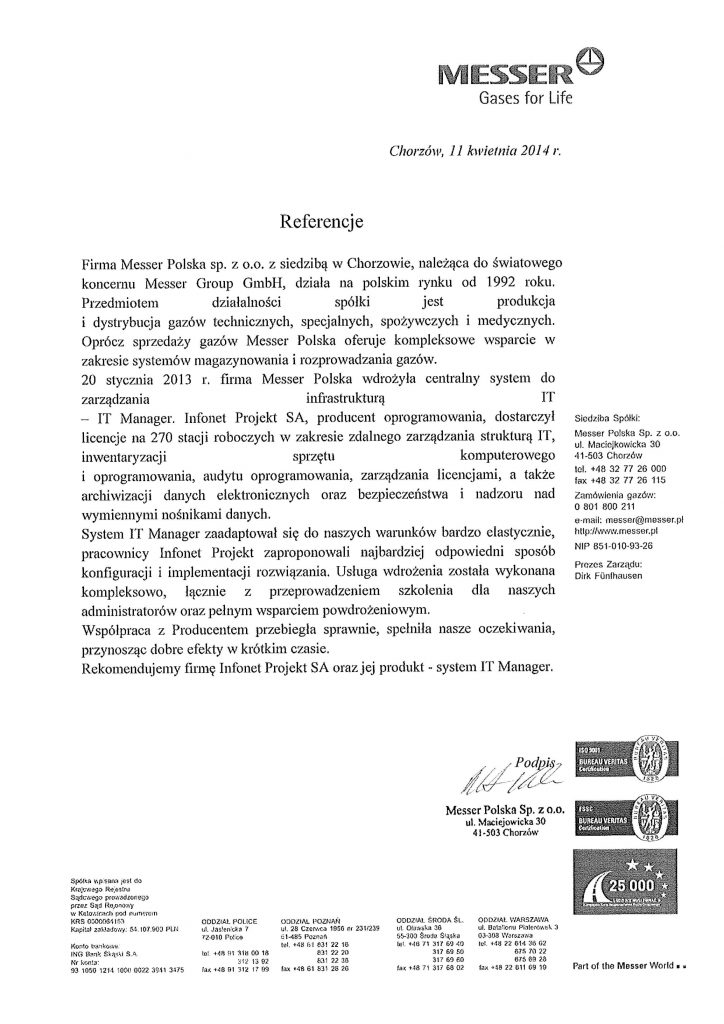 Infonet Projekt References Infonet Projekt References